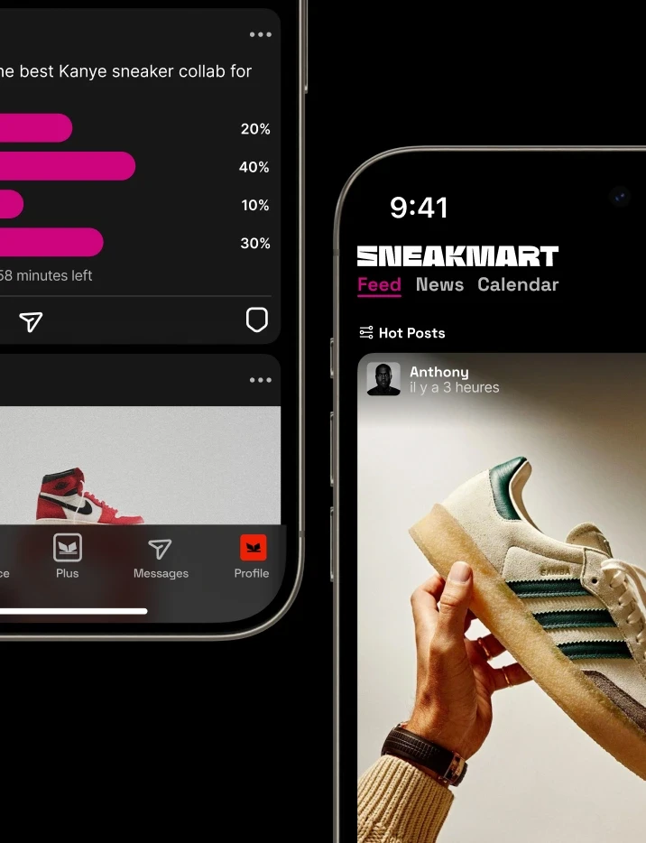 Sneakmart mobile application interface